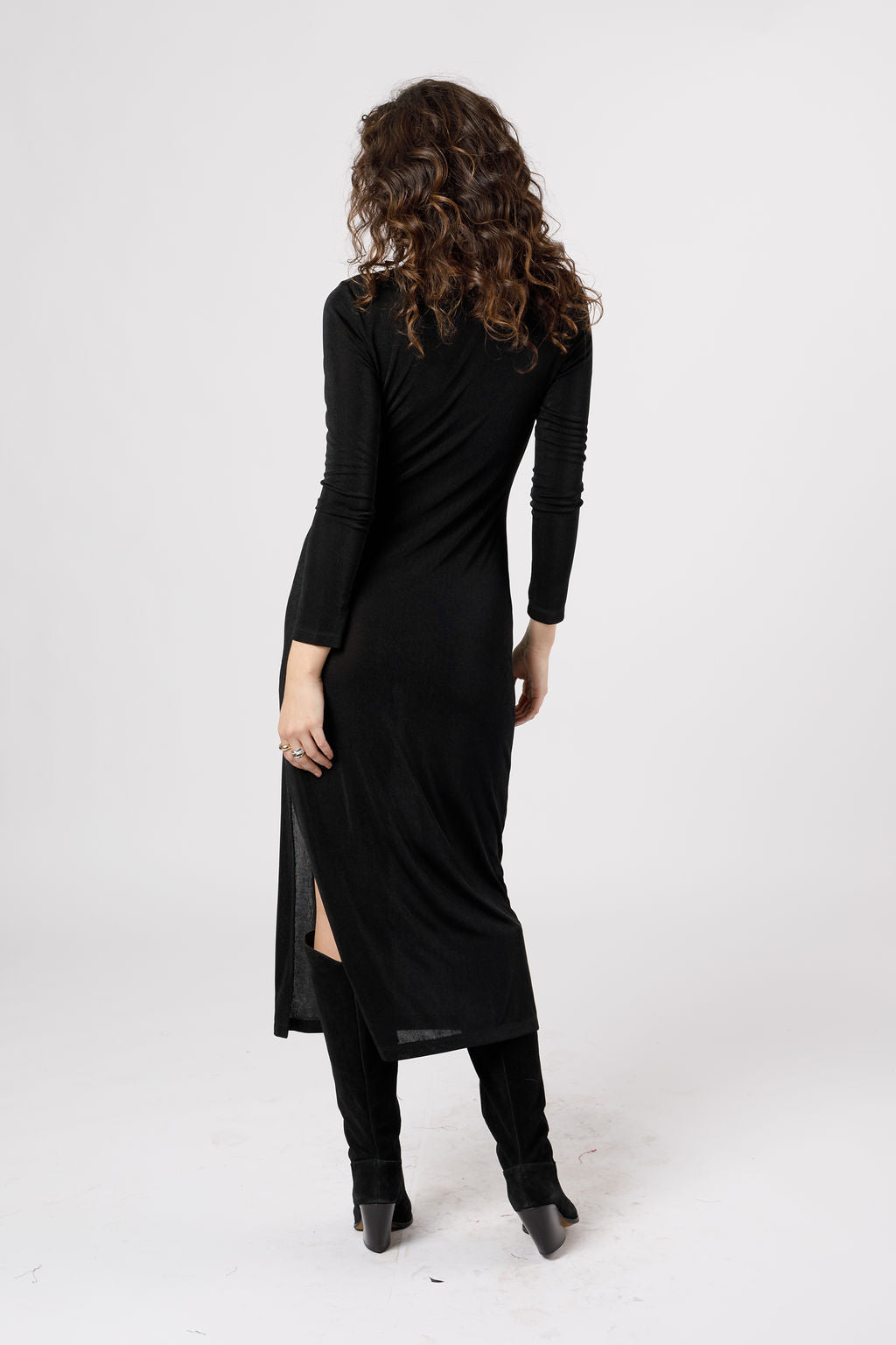 Annabelle Black Cowl Neck Midi Dress Annabelle Black Cowl Neck Midi Dress