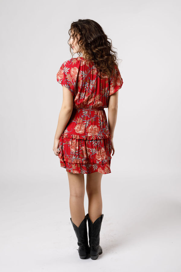 Connie Garnet Floral Mini Dress - band of the free