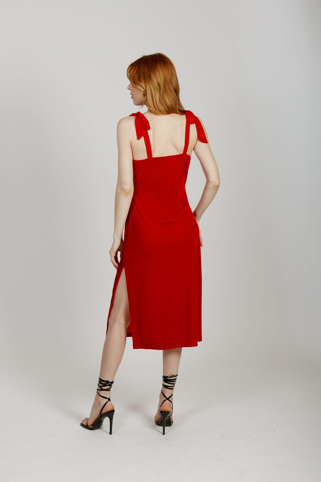 Lorna Red Velvet Midi Dress - band of the free Lorna Red Velvet Midi Dress - band of the free