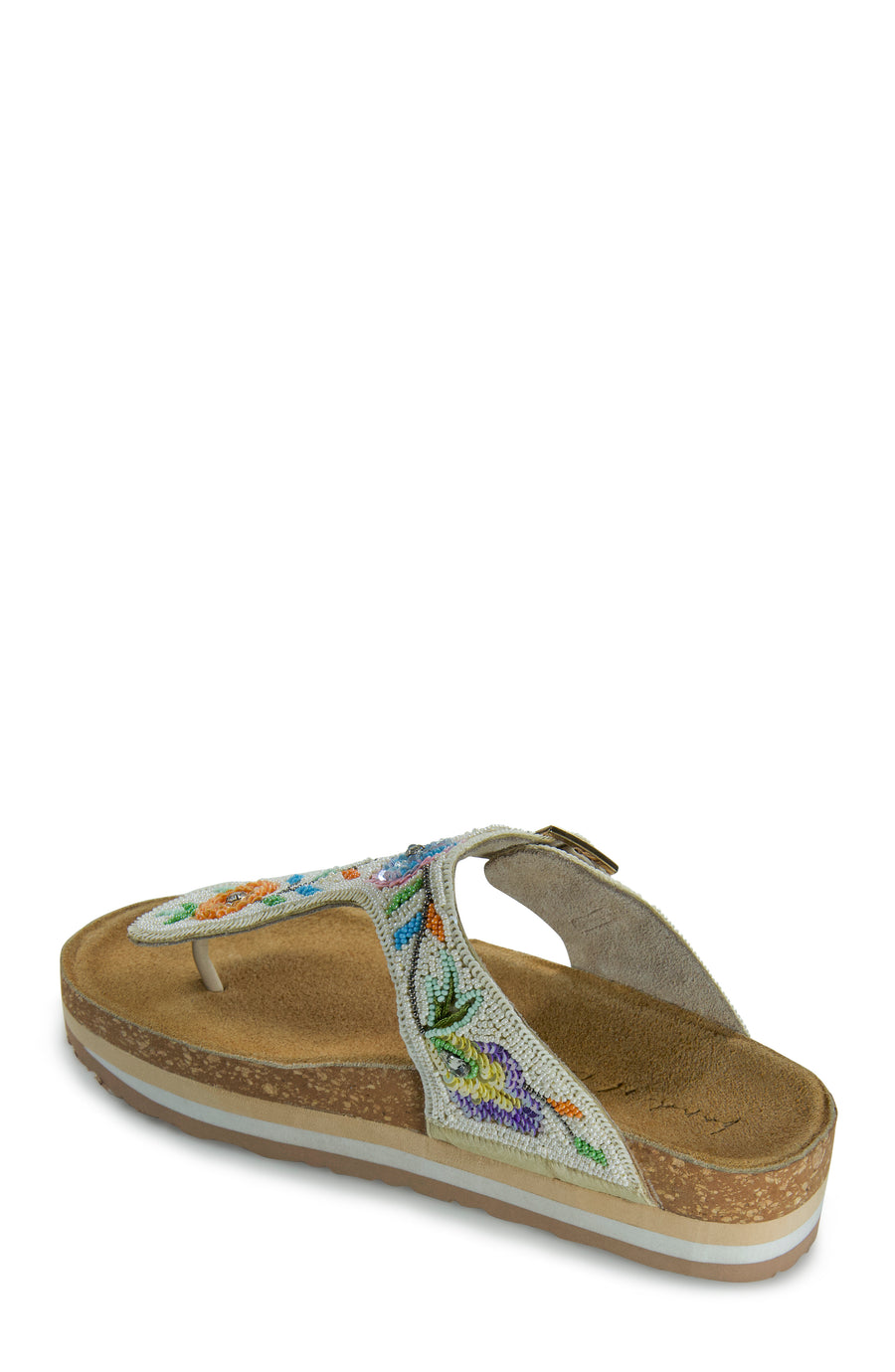 Pandora White Combo Beading Sandal