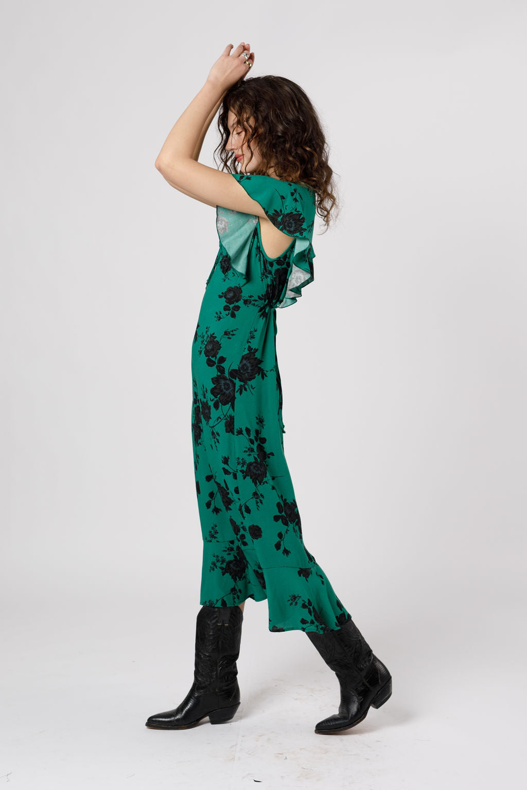 Reba Emerald Floral Maxi Dress Reba Emerald Floral Maxi Dress
