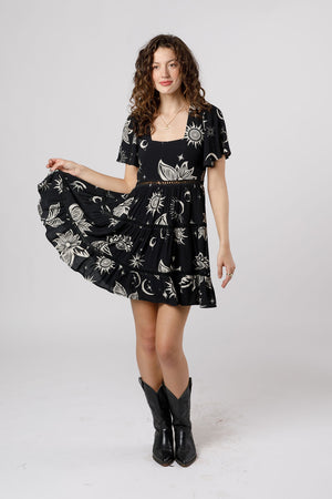 Remy Black Celestial Mini Dress