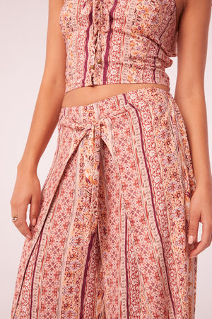 Saguaro Peach Ethnic Stripe Pants