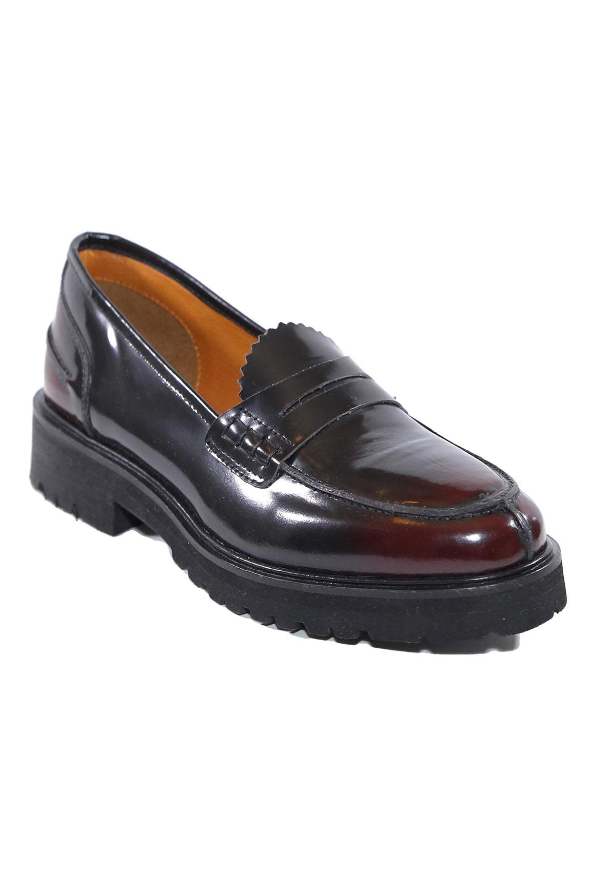 Burgundy hot sale leather loafers