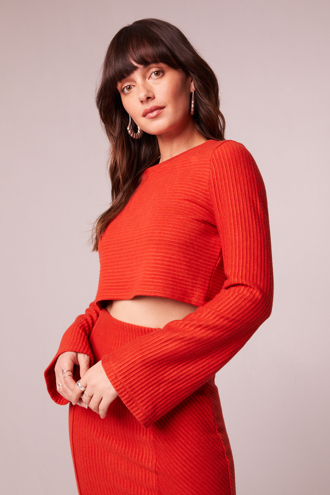 Alize Rust Long Sleeve Crop Top - band of the free