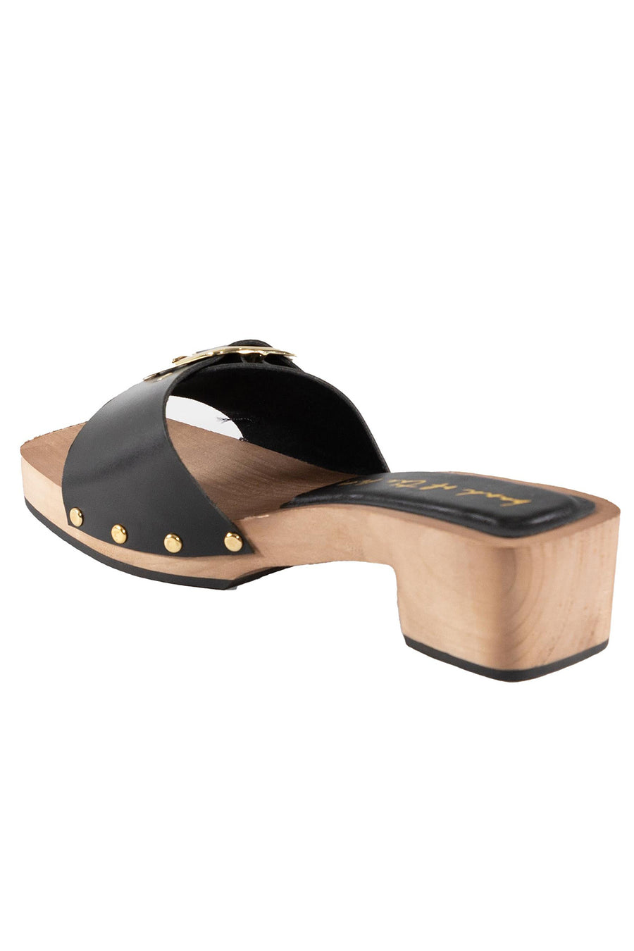 Bella Black Buckle Heel