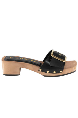 Bella Black Buckle Heel