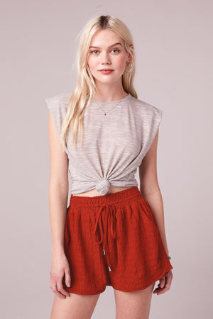 Breicia Ginger Spice Drawstring Waist Shorts Master