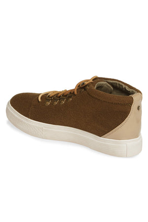 Dove Felt Wool Green High Top Sneaker Back