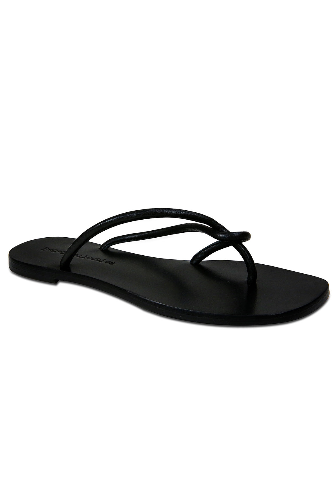 [RECTO] / ☆ 25SS IBIZA THONG / BLACK Ibiza Black Leather Flip Flop Sandal - band of the free