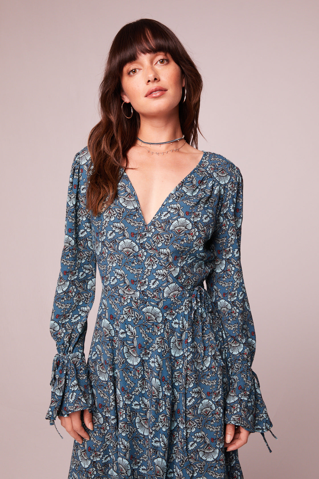 band of the free maxi dress Gail Sapphire Floral Maxi Dress