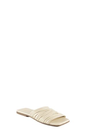 Lyra Bone Leather Strappy Slide Sandal