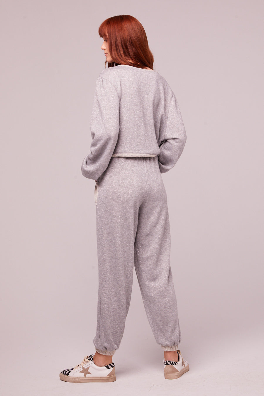 Loy Heather Gray Shimmer Joggers Master