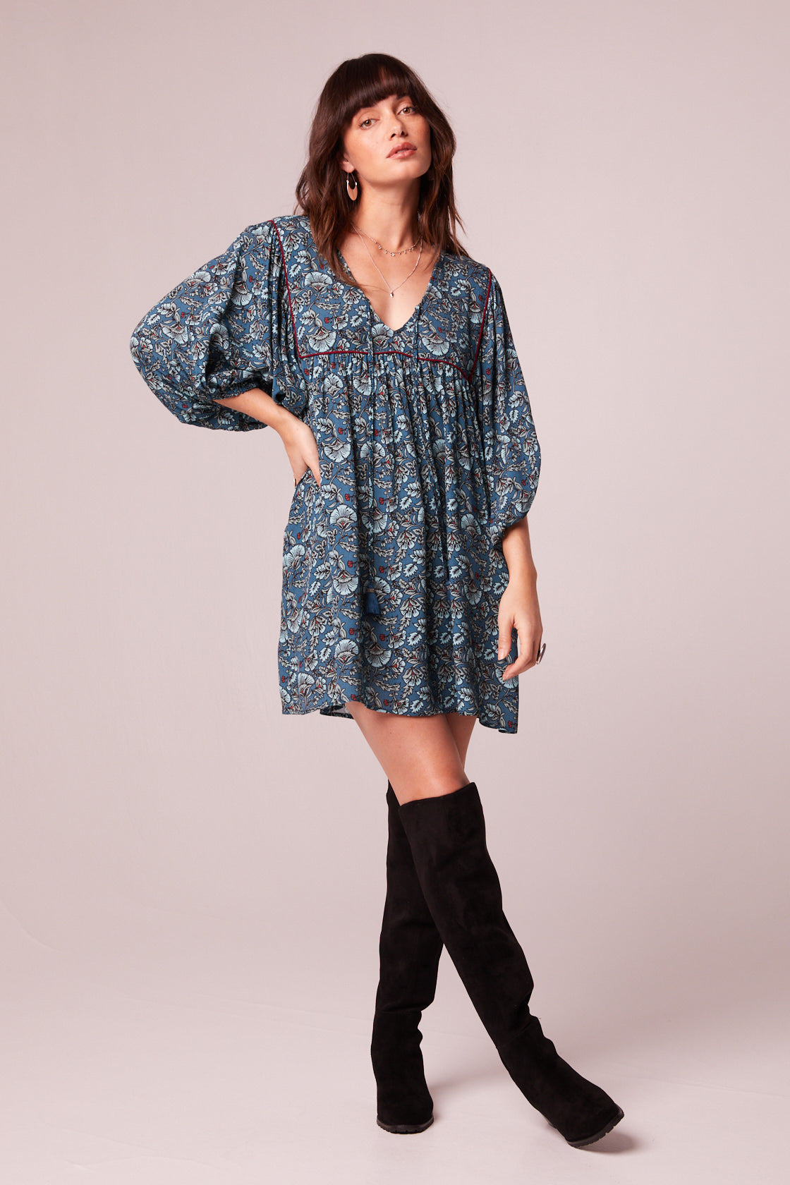 floral babydoll mini dress Romance Me Floral Babydoll Mini Dress VICI
