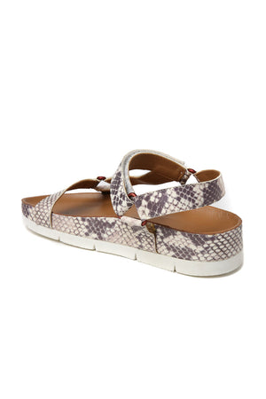 Newport Snake Print Leather Sandal Back