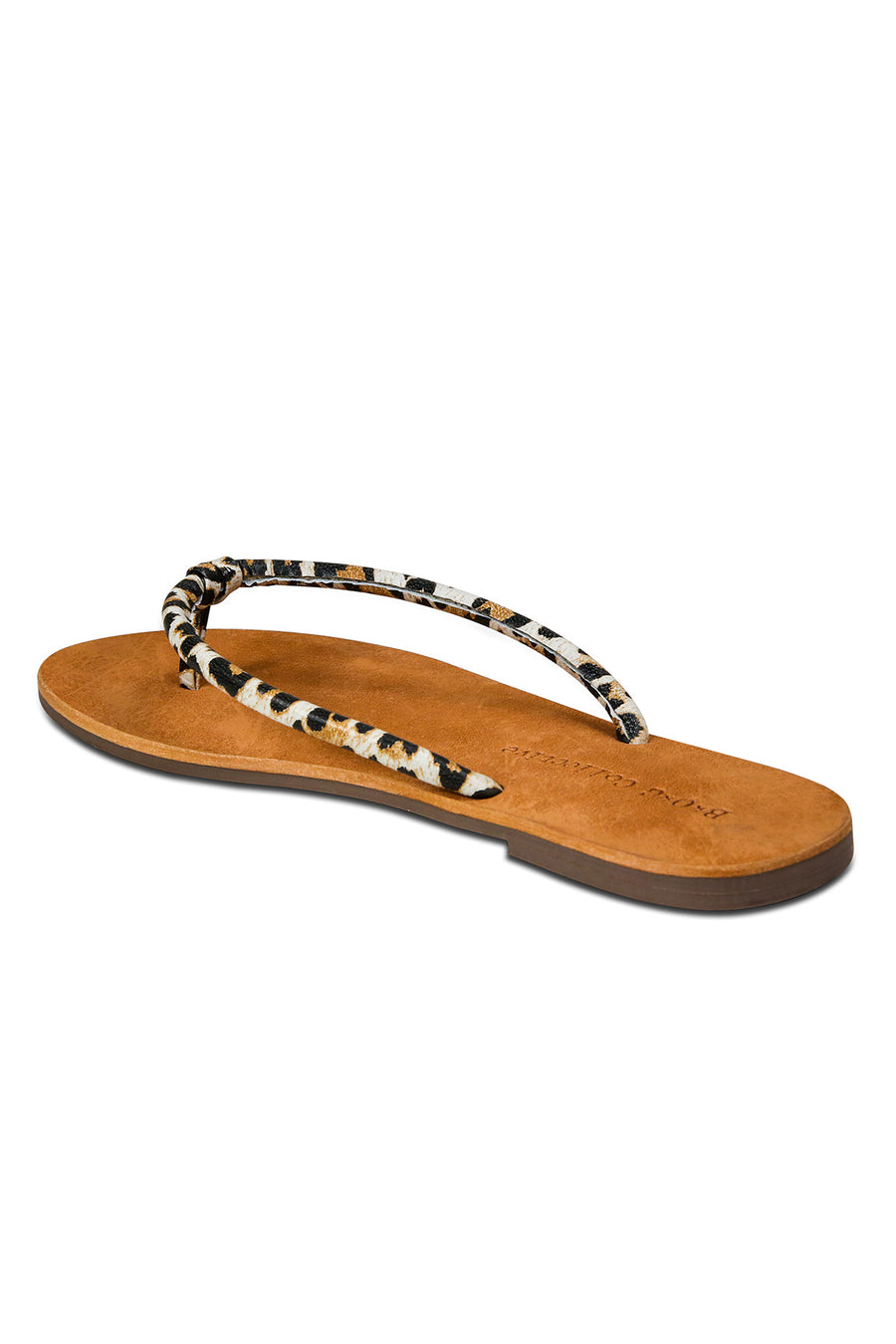  Pipa Leopard Leather Flip Flop Sandal Master