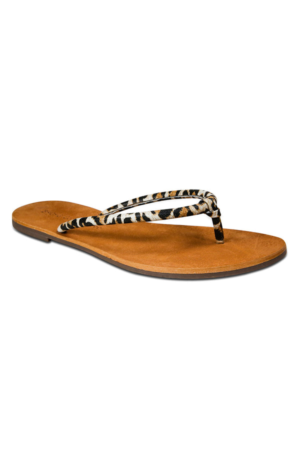  Pipa Leopard Leather Flip Flop Sandal Master