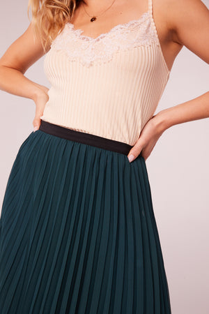 Rigby Pine Pleated Midi Skirt