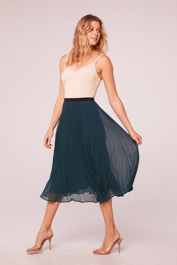 Rigby Pine Pleated Midi Skirt - band of the free