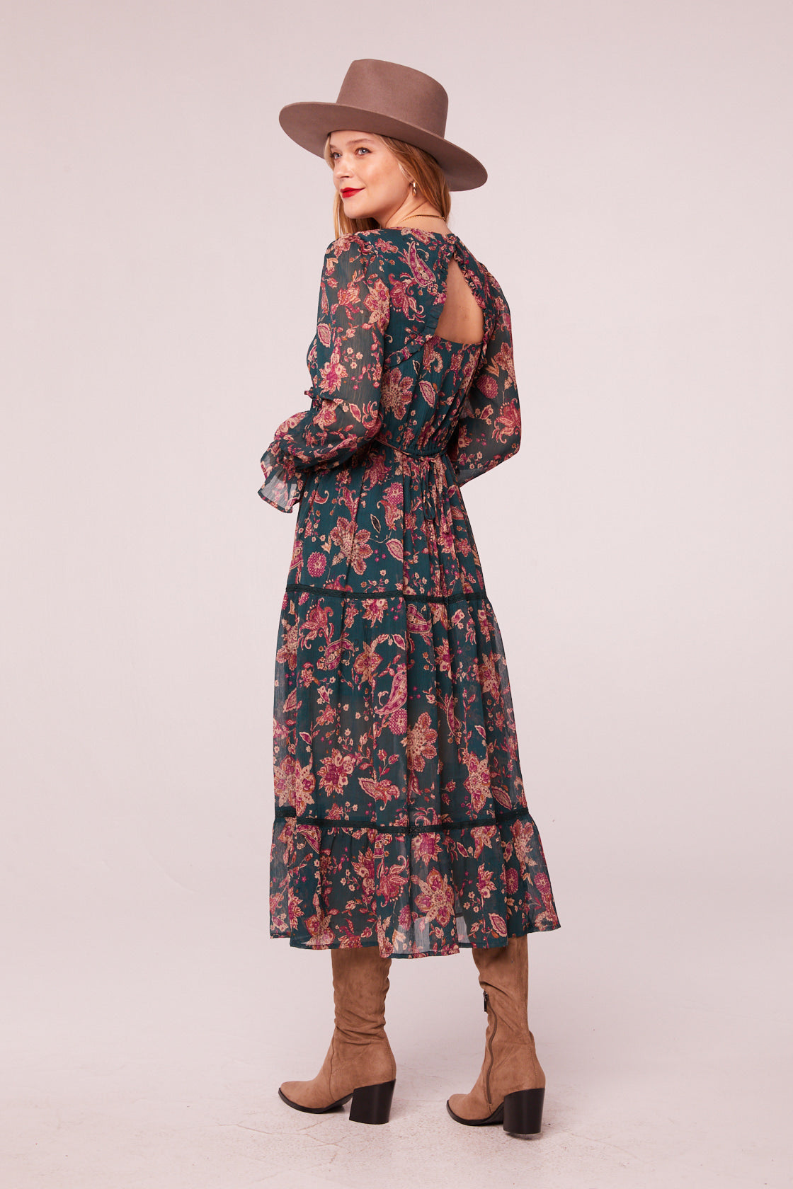 Run the World Pine Paisley Empire Waist Midi Dress - band of the free Run the World Pine Paisley Empire Waist Midi Dress - band of the free