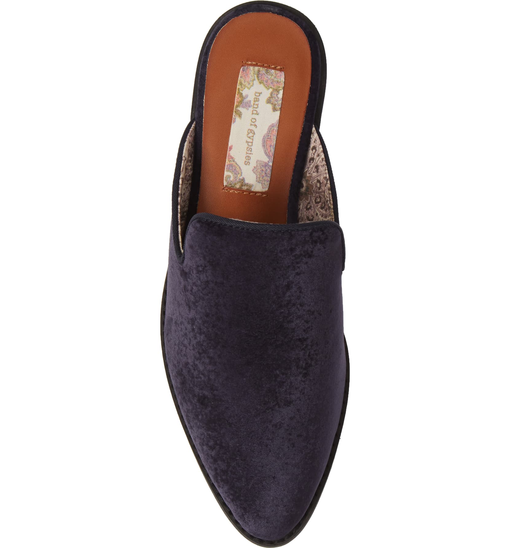 Blue 2025 velvet mules