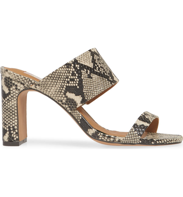サンダル・ミュール Leathery X Oh Jeong-gyu Double Strap Sandals Torrey Vegan Leather Snake Double Strap Sandal - band of the